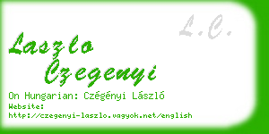 laszlo czegenyi business card