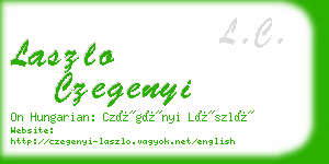 laszlo czegenyi business card